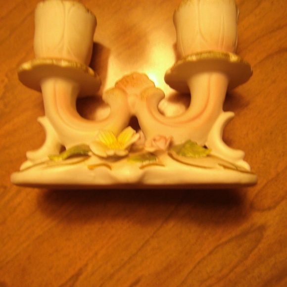 Porcelain Double CANDLESTICK Holder or Candelabra - Picture 3 of 8
